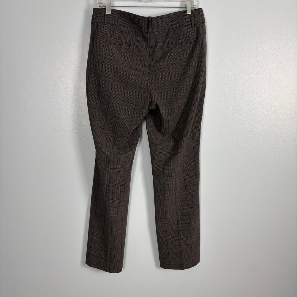 Career Windowpane straight leg womens trousers Ann Taylor Factory 10 Preppy
